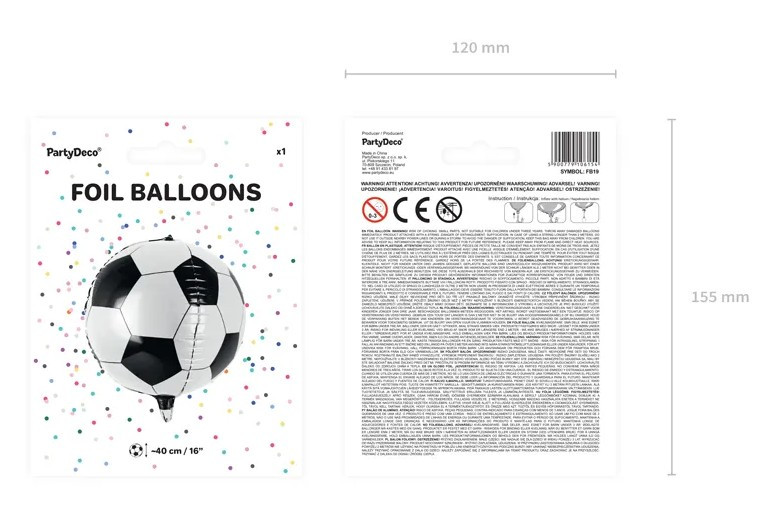 Balon foliowy Piłka 40cm FB19 PartyDeco